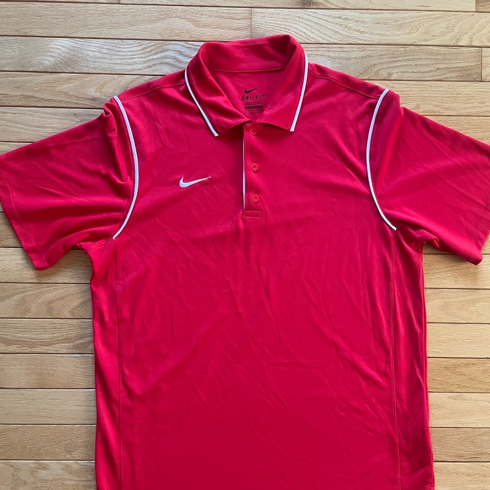 Nike Men's Vibrant Red Polo Shirt